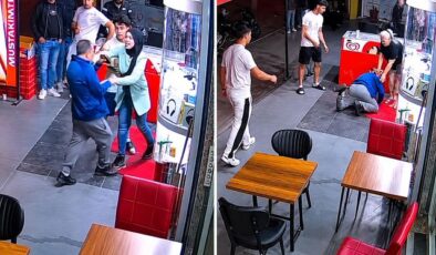 Kadın esnafa bıçak çekti, dondurma dolabına çarpıp yere kapaklandı