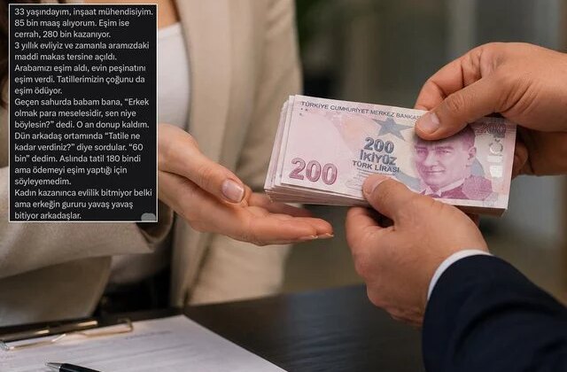 Eşi 280 bin TL maaş alan kocanın paylaşımı büyük tartışma yarattı