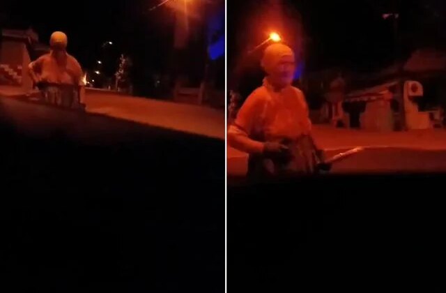 Esrarengiz köyde korku dolu anlar! Bir anda karşılarına çıktı