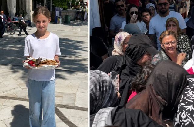 Eyüp Sultan’da ziyaretçilere kurabiye ikram etmek isteyen genç kız hayatının şokunu yaşadı