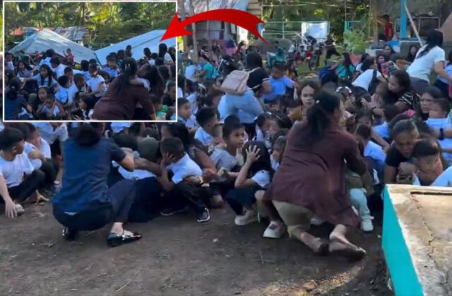 Filipinler’deki 7,8’lik deprem kamerada! Onlarca öğrenci kabusu yaşadı
