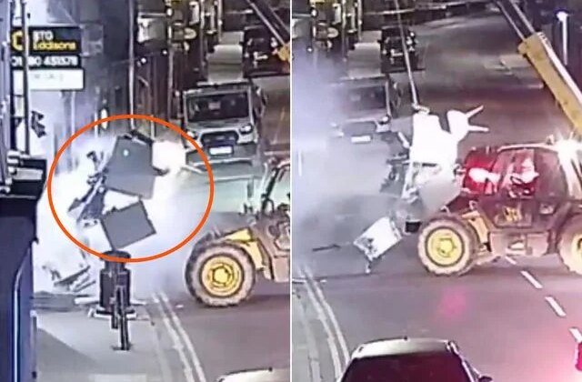 Film gibi soygun: Çalıntı iş makinesiyle ATM’yi duvardan söküp kaçtılar