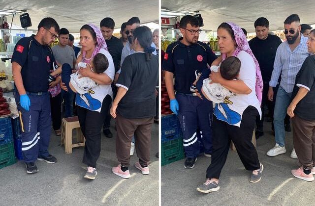 4 yaşındaki Ömer’e pazarda yorgun mermi isabet etti