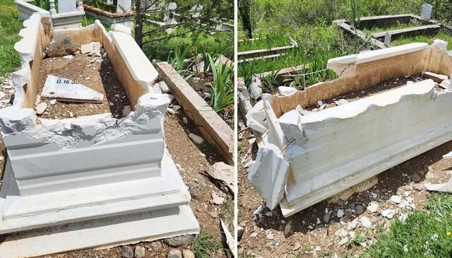 Bolu’da iki mezarın taşları kırılıp zarar verildi