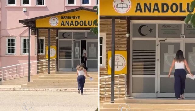 Hafta sonu yapılan sınavda çekilen görüntüye tepki yağıyor