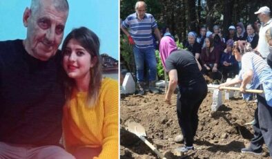 Nişanlı dehşetinde öldürülen baba ve kız yan yana defnedildi