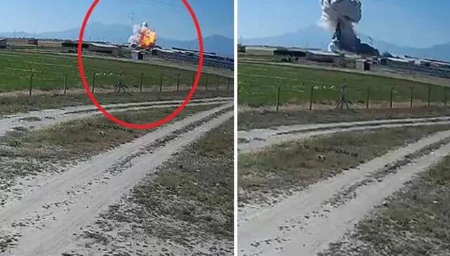 Havai fişek fabrikasındaki patlama güvenlik kamerasında