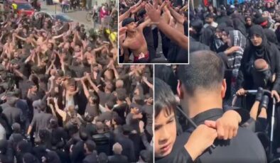 İngiltere’de dikkat çeken yürüyüş! Görüntüler tartışma yarattı
