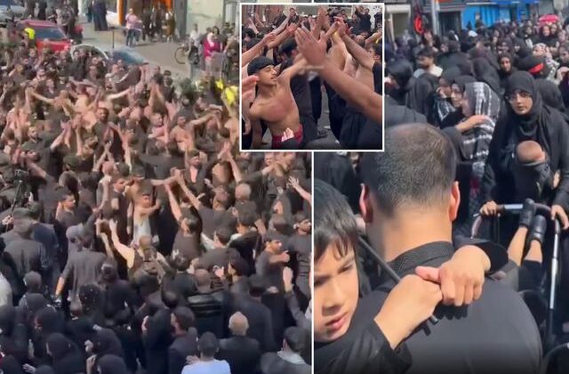 İngiltere’de dikkat çeken yürüyüş! Görüntüler tartışma yarattı