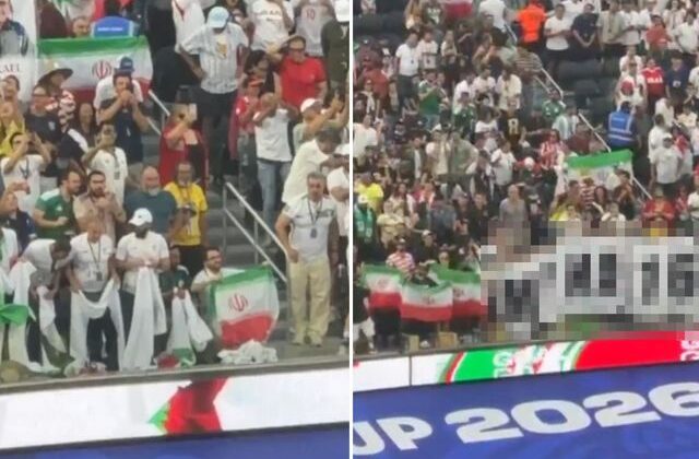 İran maçına damga vuran “katliam” pankartı