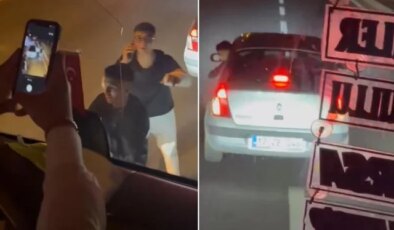 İstanbul’a giden yolcu otobüsüne maganda saldırısı