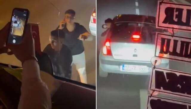 İstanbul’a giden yolcu otobüsüne maganda saldırısı