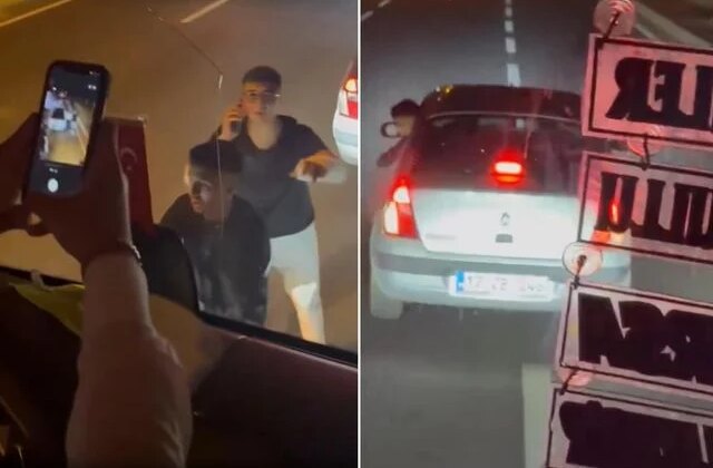 İstanbul’a giden yolcu otobüsüne maganda saldırısı