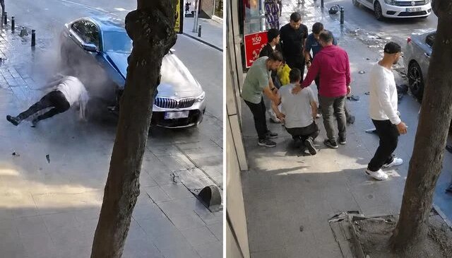 İstanbul’da yayaya çarpan sürücü, yaralıyı bırakıp arabasını kontrol etti