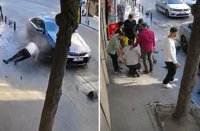 İstanbul’da yayaya çarpan sürücü, yaralıyı bırakıp arabasını kontrol etti
