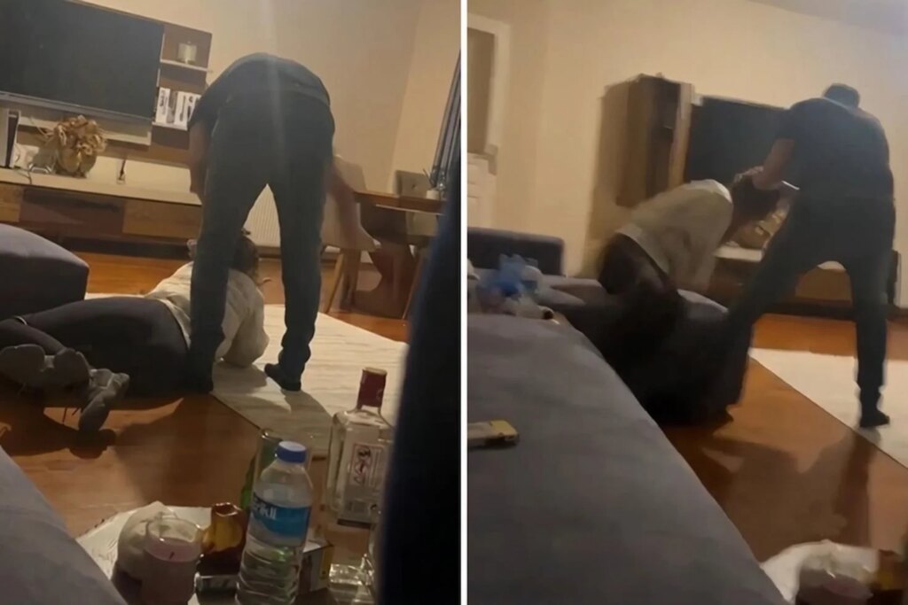 Eski polis Cemil Koç'un eski sevgilisini dövdüğü anlar