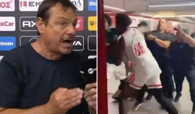 İşte Ergin Ataman’a ağzını bozduran kavganın görüntüleri