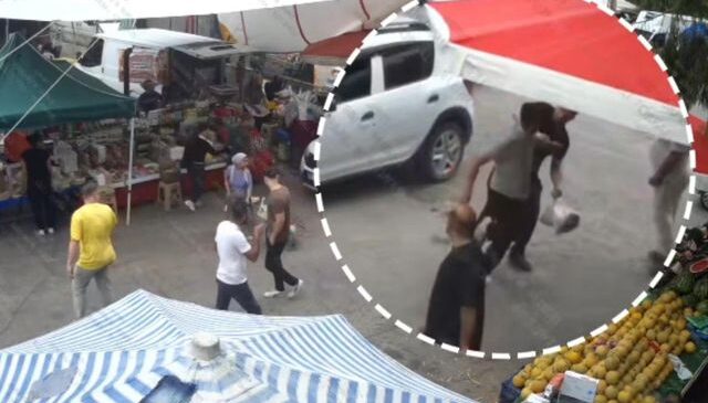 İzmir’de pazarda izinsiz tezgah açmaya kalkan şahıs zabıtaya saldırdı