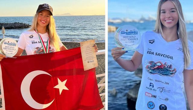 İzmirli yüzücü Eda Savcıgil’den tarihi başarı