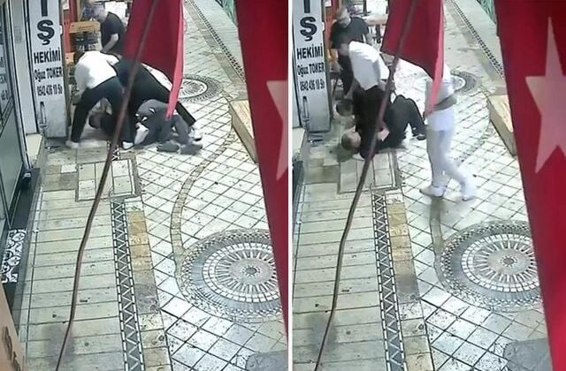Dört kişi tarafından öldüresiye darbedildi: Olay anı kameraya yansıdı