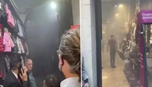 Kapalıçarşı’da korkutan yangın! Trafodan alevler yükseldi: Ekipler sefer oldu