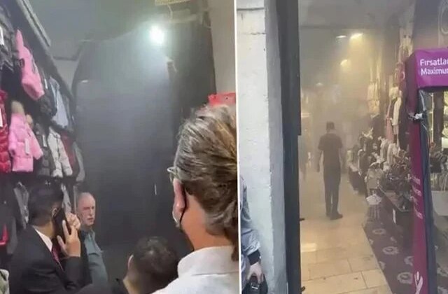 Kapalıçarşı’da korkutan yangın! Trafodan alevler yükseldi: Ekipler sefer oldu