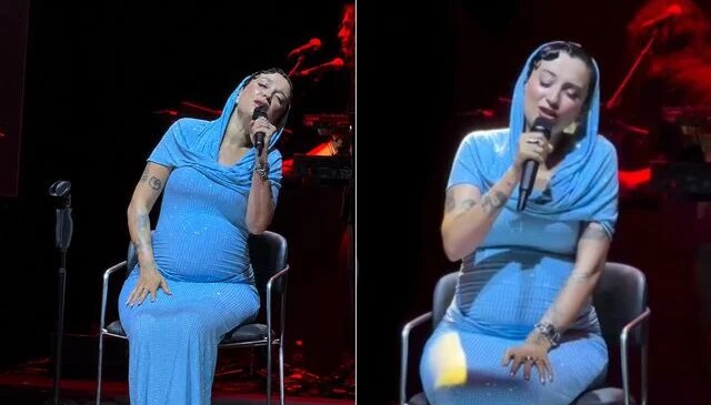 Karnı burnunda Melike Şahin konserlerine oturarak devam ediyor