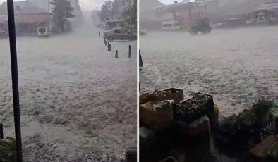 Kars’ta sağanak ve dolu, sele neden oldu