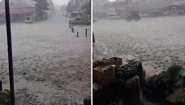 Kars’ta sağanak ve dolu, sele neden oldu