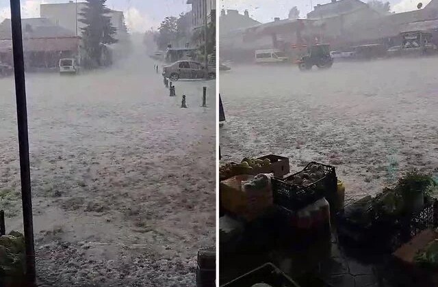 Kars’ta sağanak ve dolu, sele neden oldu