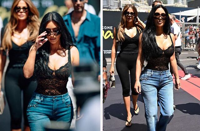 Kim Kardashian, Lewis Hamilton’ı Monako’da yalnız bırakmadı