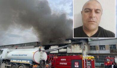 Konya’da fabrika yangınında kahraman itfaiyeci şehit oldu