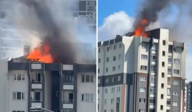 Küçükçekmece’de sitedeki binanın çatısında çıkan yangın nedeniyle 12 kişi hastaneye kaldırıldı