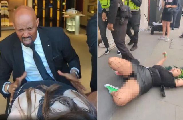 Lüks mağaza önünde ortalık karıştı! Çalışanlar neye uğradığını şaşırdı