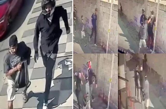 Her şey saniyeler içinde oldu! Spreyle 250 bin dolarlık gasp kamerada