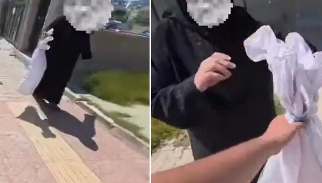Mersin’de vicdanları yaralayan görüntü: Kediyi çuvala koyup atmaya kalktı