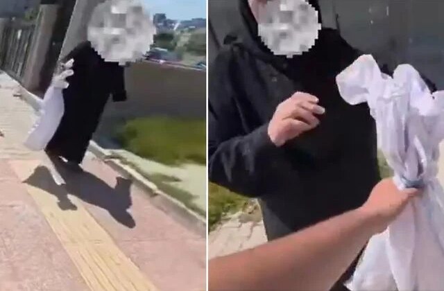Mersin’de vicdanları yaralayan görüntü: Kediyi çuvala koyup atmaya kalktı
