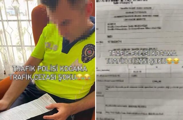 Meslektaşları affetmedi! Trafik polisi, eşinin yediği cezayı görünce şoke oldu