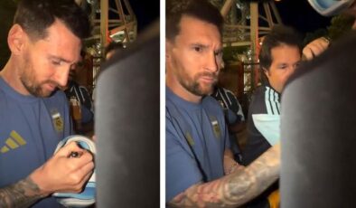 Messi’den alkış alan hareket! Tekerlekli sandalyedeki gazeteciyi geri çevirmedi