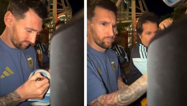 Messi’den alkış alan hareket! Tekerlekli sandalyedeki gazeteciyi geri çevirmedi