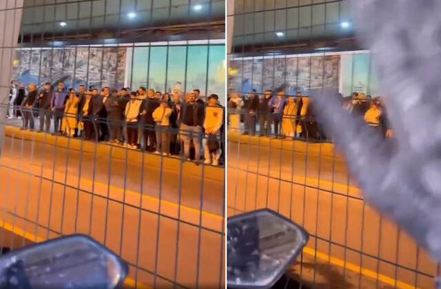Metrobüs durağında ilginç anlar! Motosikleti durdurup kadın yolculara seslendi
