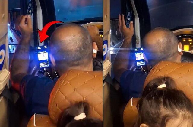 İstanbul’da pes dedirten görüntü! Yolcu minibüsünü video izleyerek kullandı