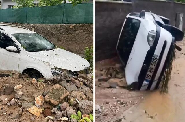 Niğde’de etkili olan yağışın ardından 3 araç sele kapıldı, 1 kişi öldü