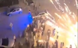 Nişanda havai fişek davetlilerin üzerine patladı! Herkes can havliyle kaçıştı