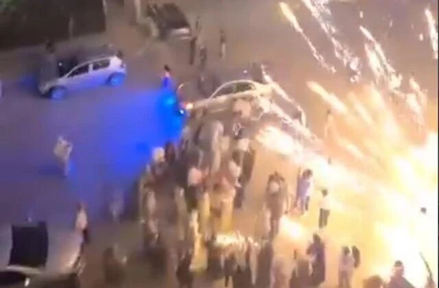 Nişanda havai fişek davetlilerin üzerine patladı! Herkes can havliyle kaçıştı