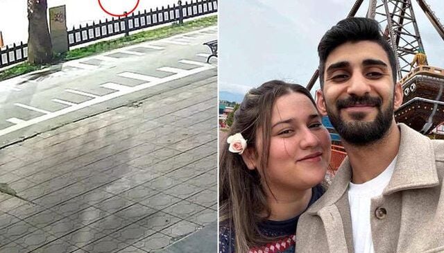 Nişanlı çiftin hayatını kaybettiği kazanın görüntüleri ortaya çıktı