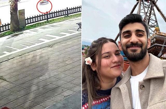 Nişanlı çiftin hayatını kaybettiği kazanın görüntüleri ortaya çıktı