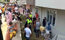 Otomobil apartman bahçesine uçtu, faciadan dönüldü