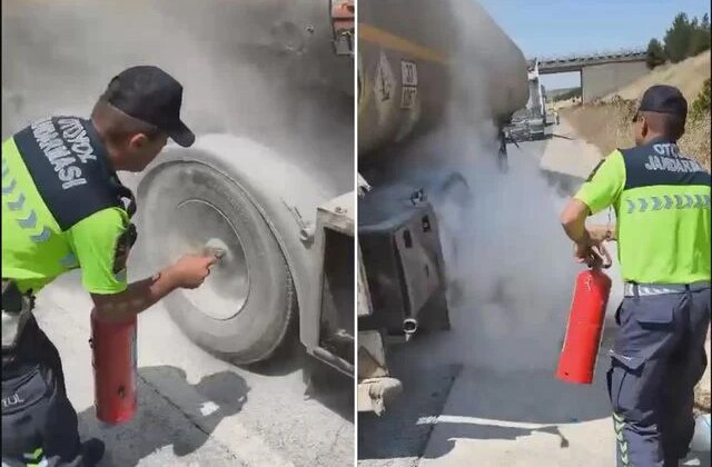 Otoyolda saniyelerle yarış! Jandarmanın müdahalesi faciayı önledi