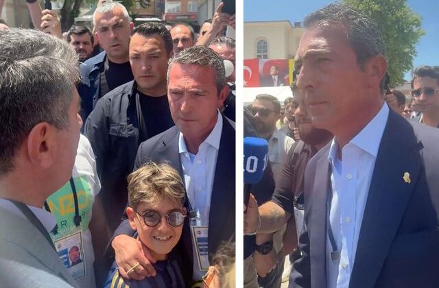 Oy vermeye gelen Ali Koç’a ‘Büyük başkan’ tezahüratı